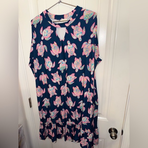 Simply Southern Blue and Pink Mini Dress - Picture 2 of 8